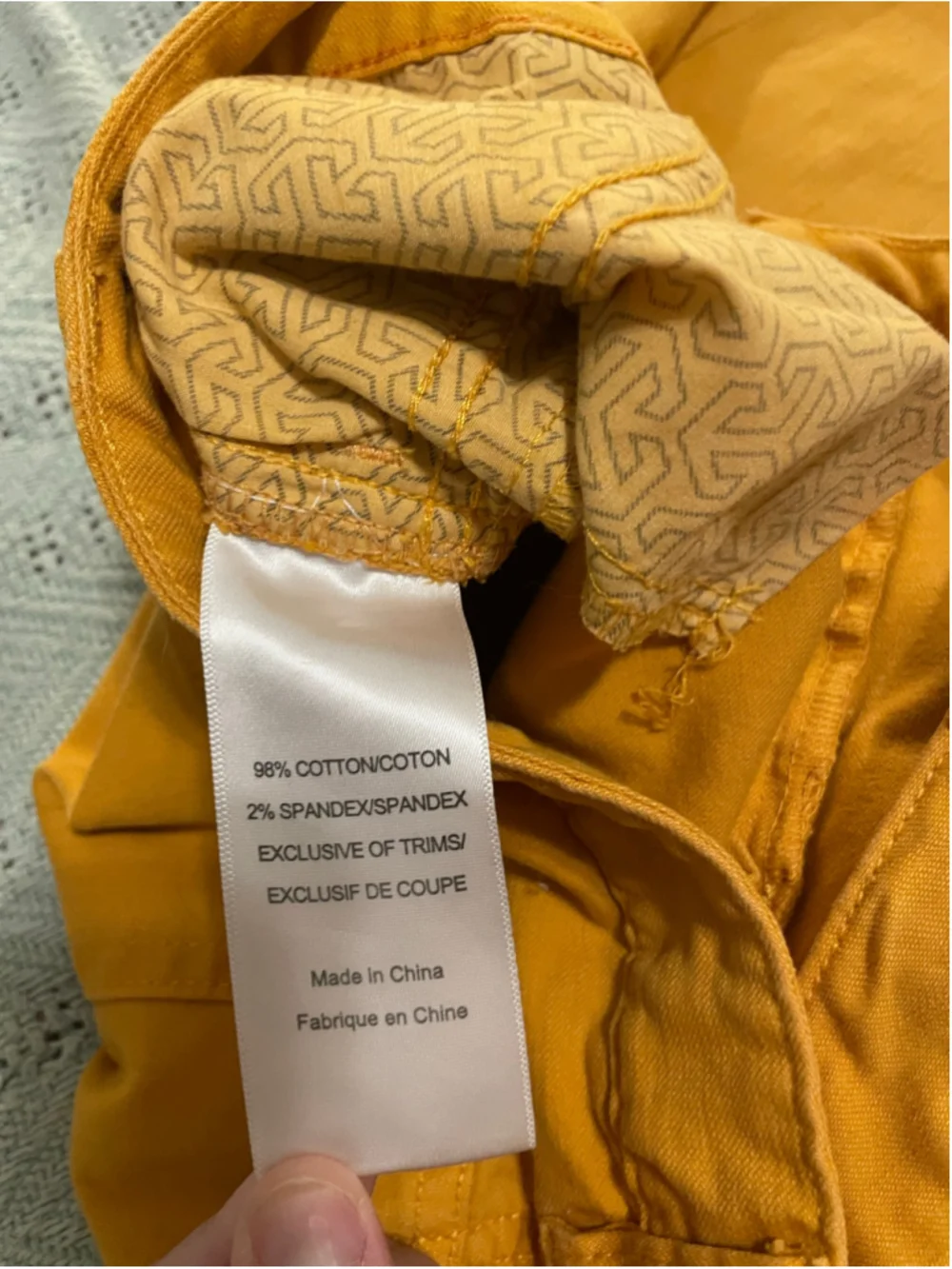 Tory Burch Super Skinny Pants, Size 32, mustard yellow
